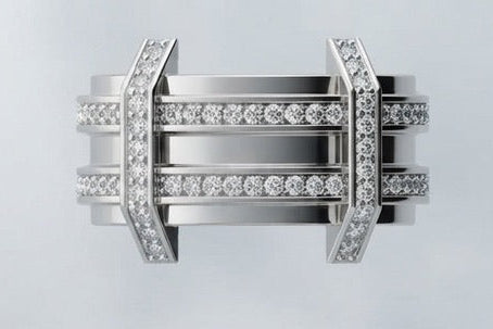 PONT Ring,  White Gold, Natural Diamonds