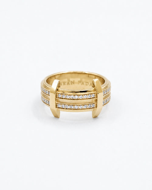 PONT Ring,  Yellow Gold, Natural Diamonds, Small